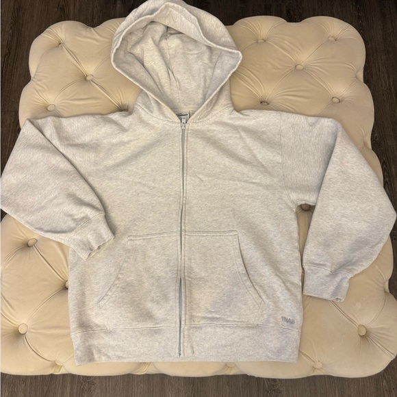 TNA Cozy Fleece Sweatfleece in Light Gray - Picture 3 of 6